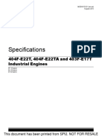 Specifications: 404F-E22T, 404F-E22TA and 403F-E17T Industrial Engines