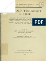 Booke, McLean, Thackeray. The Old Testament in Greek According To The Text of Codex Vaticanus. 1906. Volume 1, Part 2.