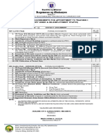 Checklist For Appointment To Teacher I 3