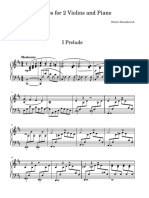 5 Pieces For 2 Violins and Piano: I Prelude