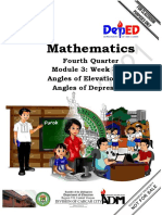 Mathematics: Fourth Quarter Module 3: Week 3 - 5 Angles of Elevation and Angles of Depression