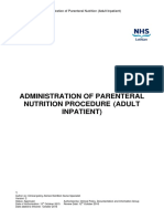 Administration of Parenteral Nutrition