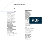 Ielts Vocabulary Topic Based List 1