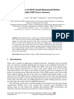 Design of A 23-DOF Small Humanoid Robot With ZMP Force Sensors