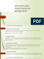 Advantages and Disadvantages of Incorporation