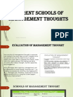 Unit-1B DIFFERENT SCHOOLS OF MANAGEMENT THOUGHTS