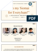 Oh My Siomai For EveryJuan A Business Proposal by Grade 6 SGHV 2