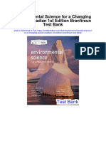 Environmental Science For A Changing World Canadian 1st Edition Branfireun Test Bank