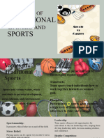 Values Traditional Games Sports: OF AND