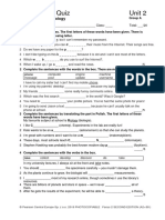 Focus 2 2ed Vocabulary Quiz Unit2 GroupA