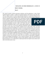 Corporate Governance Mechanism and Firm Performance A Study of Listed Manufacturing Firms in Nigeri1