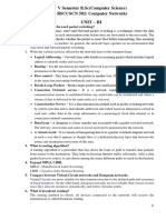 Computer NW Short Answers Unit III and IV