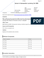 SAP Note 1479866 Error Balance in Transaction Currency For MM Document