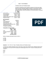 Ratios - Profitability, Market &