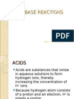 Chemisty - Lecture 9 Acid-Base Reactions - Power Point