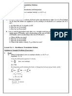 Lesson No.2.EXERCISES - DYNAMICS OF RIGID BODIES - Rectilinear Translation Motion - APR2024