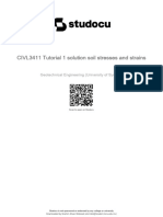 Civl3411 Tutorial 1 Solution Soil Stresses and Strains