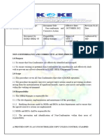 Non-Conformance and Corrective Action Procedure