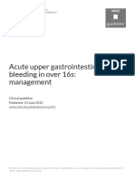 Acute Upper Gastrointestinal Bleeding Nice Guidelines