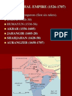 THE MUGHAL EMPIRE (1526-1707) : The Mughal Emperors (First Six Rulers) - BABUR (1526-30) HUMAYUN (1530-56)