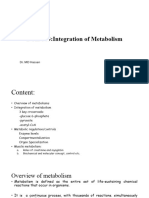 BCH 303 Integration of Metabolism Lecture Notes