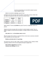 Subject Verb Agreement