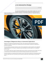 Magnesium Alloys in Automotive Design