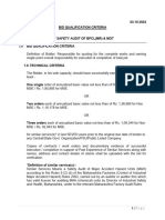 03.10.2024 Bid Qualification Criteria CRFQ: 1000424283 Subject: Statutory Safety Audit of BPCL (MR) & Mot Bid Qualification Criteria