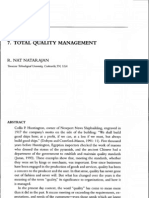 Total Quality Management: R. Nat Natarajan