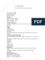 Useful Expressions When Writing A Comment