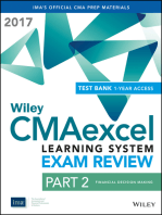 Wiley CMAexcel Learning System Exam Review 2017: Part 2, Financial Decision Making (1-year access)