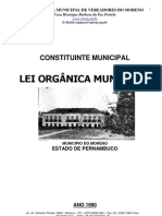 Lei Orgânica Do Município de Moreno