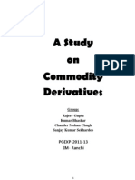 A Study On Commodity Derivative