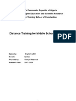 Distance Training For Middle School Teachers