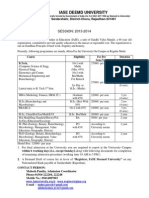 Iase Deemd University: SESSION: 2013-2014