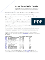 Graham Number and Warren Buffett Portfolio