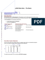 Chapter 1: Creating SAS Data Sets - The Basic