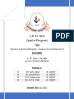 Application of Operations Management Techniques in AsusTek Computers Ltd.