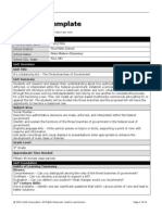 Branches of Government Unit Plan Template