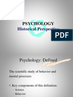 Presentation On PSYCHOLOGY : Historical Perspective