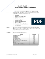 Unit VI Part 1 General Journal, General Ledger, Trial Balance