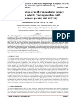 Implementation of Milk Run Material Supply System in Vehicle Routingproblem With Simultaneous Pickup and Delivery