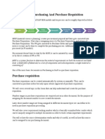 MRP - Introduction To Purchasing and Purhase Requisition