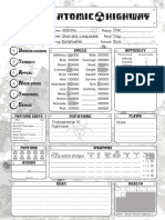 Atomic Highway Character Sheet