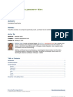 Creating Parameter File - Dynamic