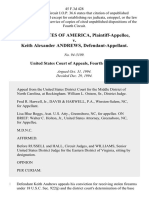 United States v. Keith Alexander Andrews, 45 F.3d 428, 4th Cir. (1994)