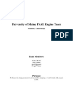 Exhaust Design by University of Maine FSAE