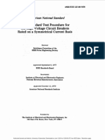 IEEE Standard Test Procedure For AC High-Voltage Circuit Breakers Rated On A Symmetrical Current Basis