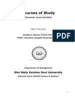 Format of Course Booklet For 1st Semester SMVDU