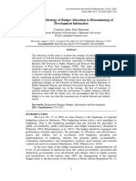 Realization Strategy of Budget Allocation To Disseminating of Development Infomation